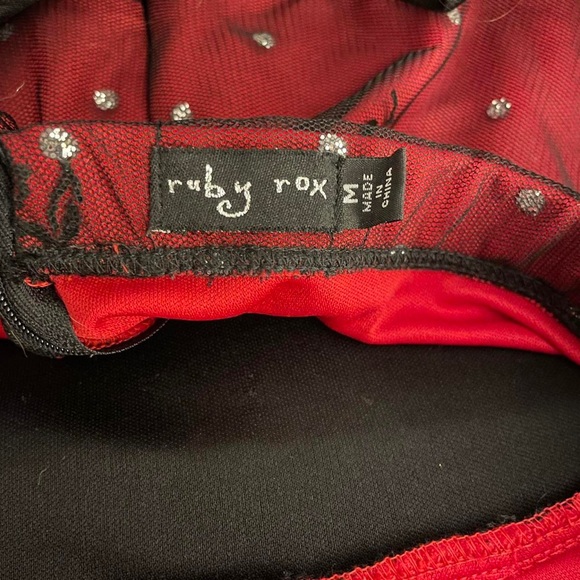 Vintage y2k ruby rox red and black halter dress - Picture 3 of 4